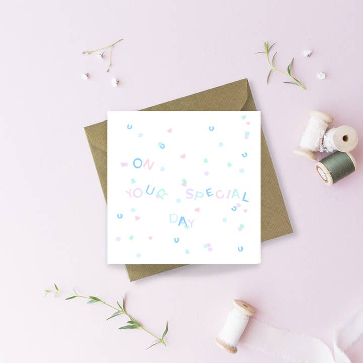 Tarjeta de felicitación para tu día especial para venta al por mayor de Sayers Studio