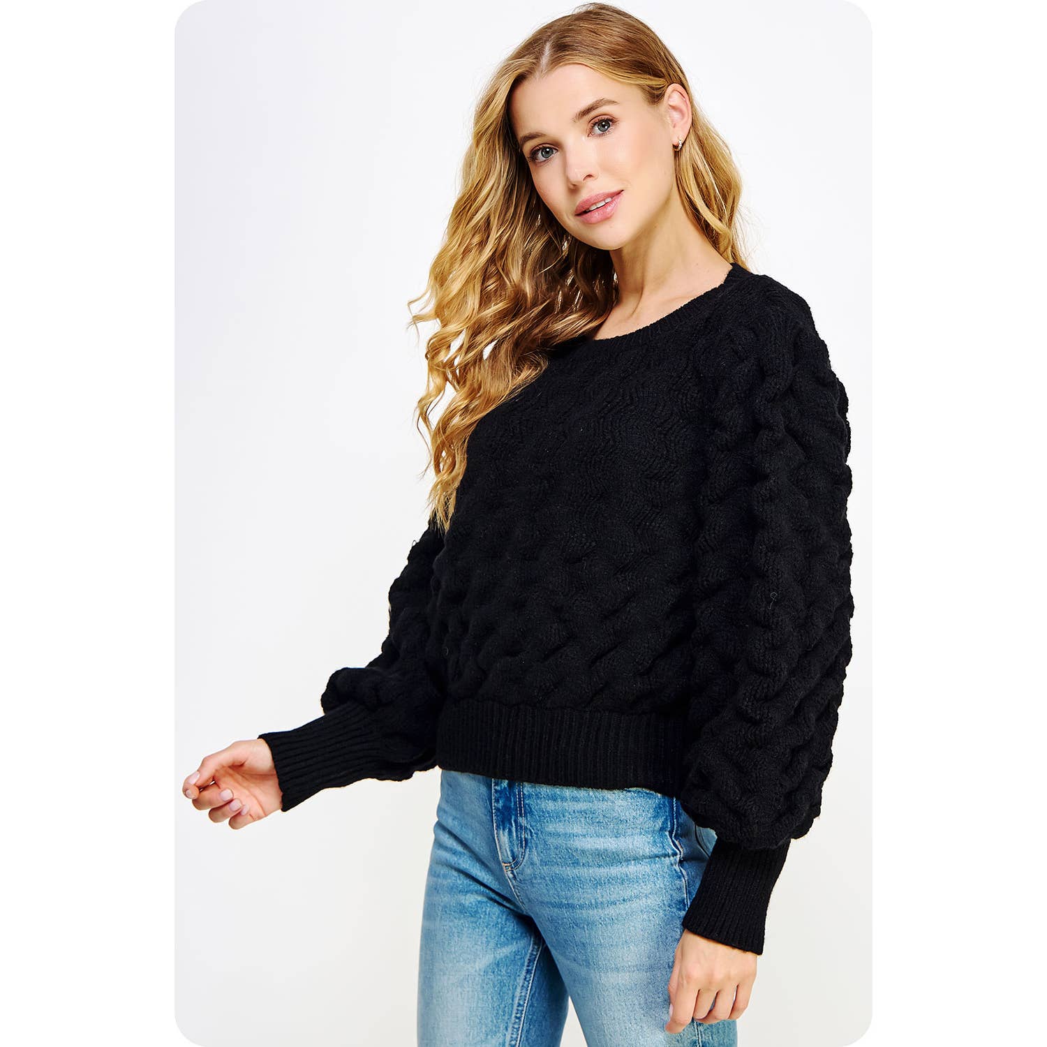 Strut & Bolt - Vendita all'ingrosso Maglione tricot - Donna - Maglione in maglia spessa a onde testurizzate18