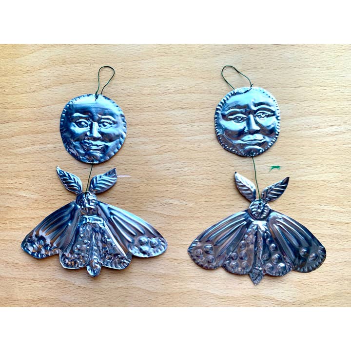 Foot Range Mountain – wholesale Wall Accent – Moon and Moth Handmade Embossed Pressed Tin Wall Decoration7