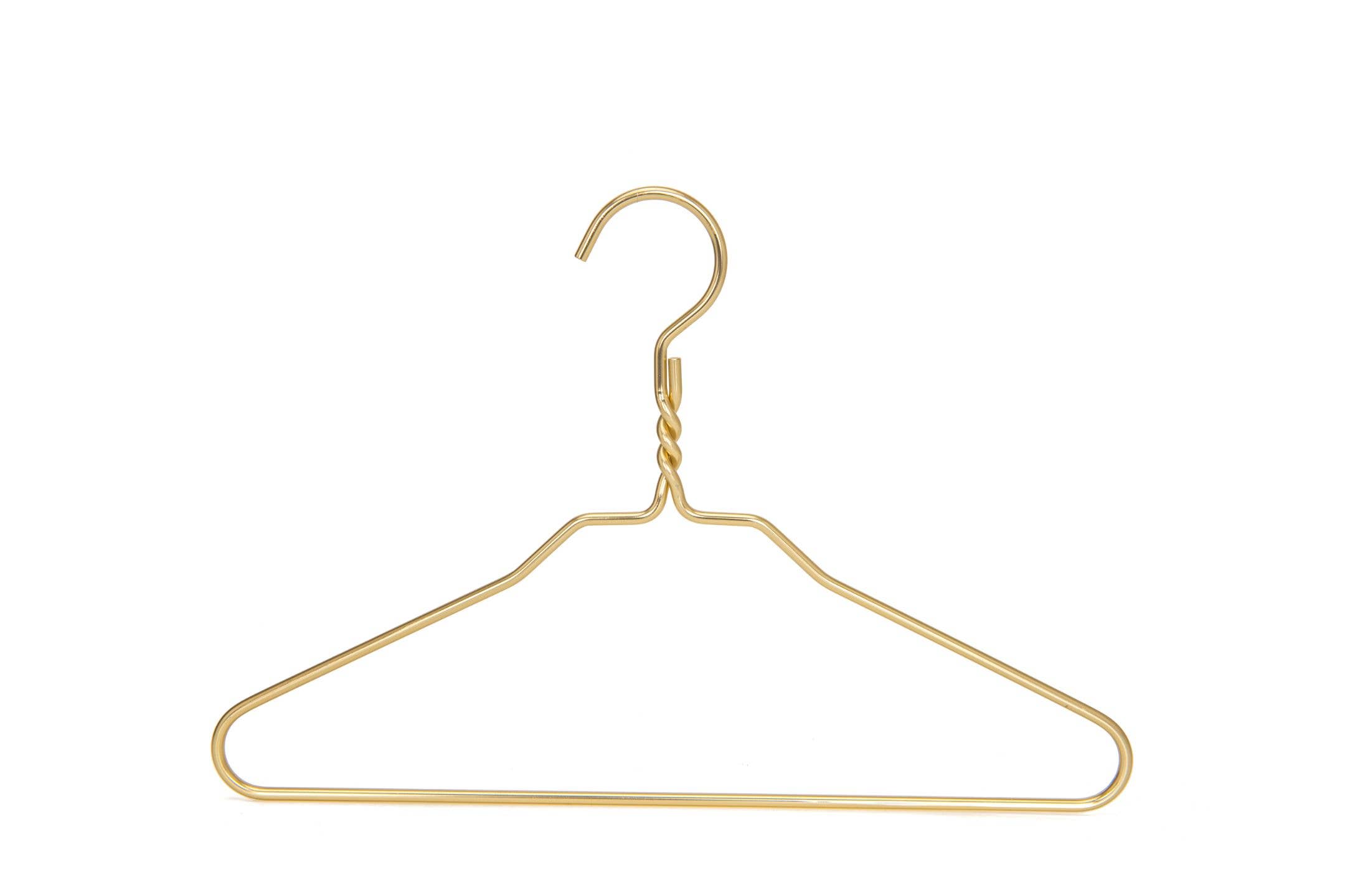 Quality Hangers - Wholesale Clothes Hangers - AL21 - 14" Junior size Gold Aluminum Hangers - 100 Hangers2