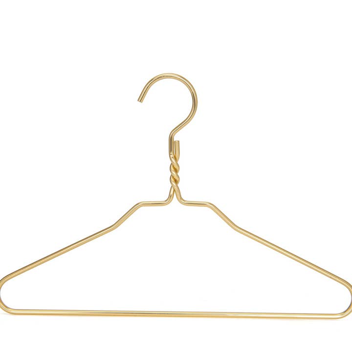 Quality Hangers - Wholesale Clothes Hangers - AL21 - 14" Junior size Gold Aluminum Hangers - 100 Hangers2