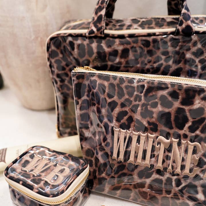 KENZKUSTOMZ - Vente Trousses de maquillage/cosmétique - Léopard - Sac à revêtement transparent5