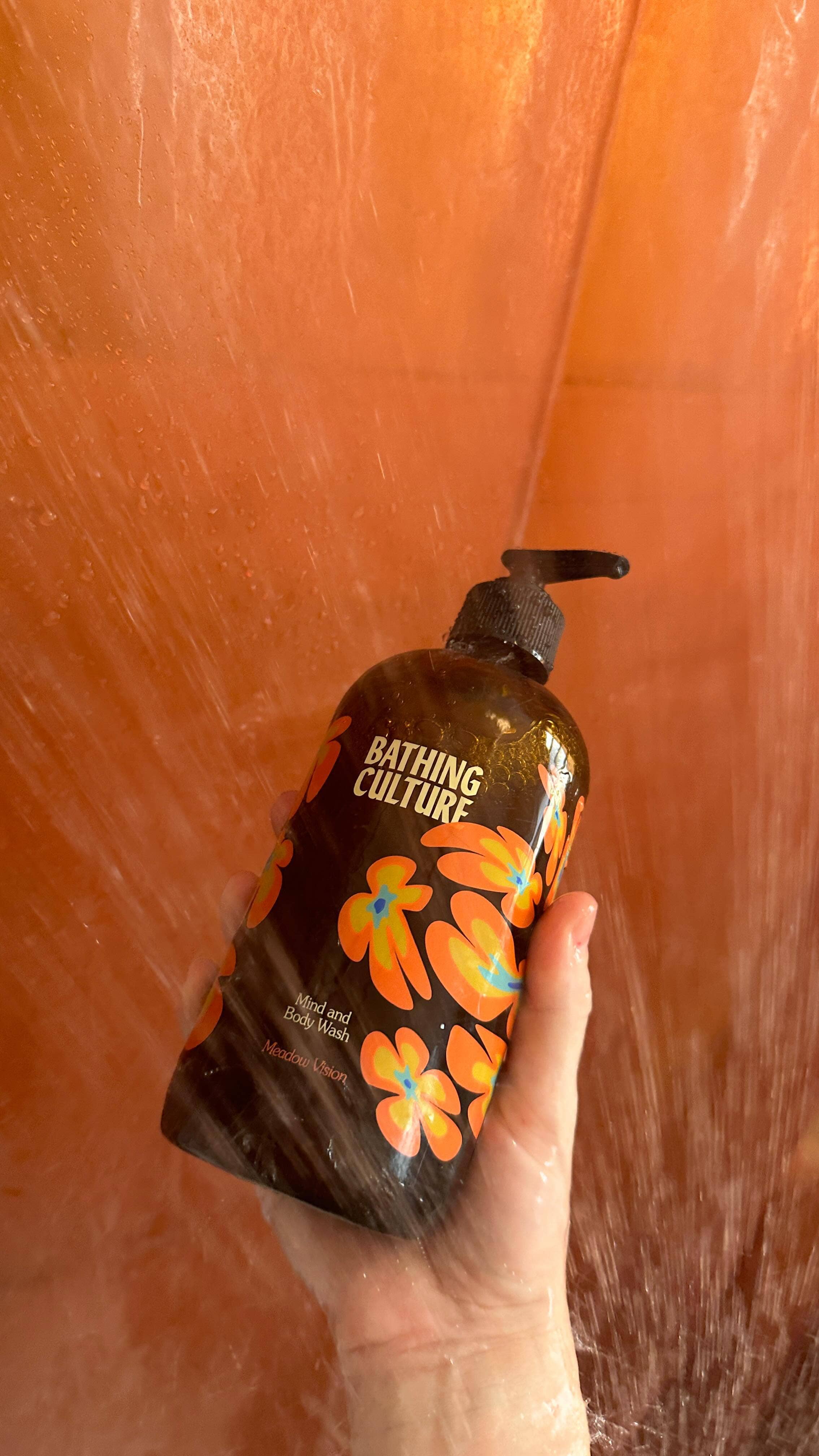 Bathing Culture - Wholesale Body Wash/Shower Gel - Mind and Body Wash Refillable 16oz Glass (Meadow Vision)2