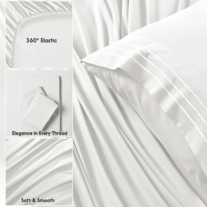 Cottonpassion_US - Vente Parures de lit - Ensemble de draps 6 pièces en microfibre Ensemble de draps ultra doux4