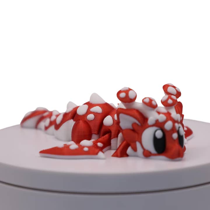 Modern Wood Cases - Wholesale Decorative figurine - Rainbow Mushroom Dragon & Toadstool House Set 3d Printed1