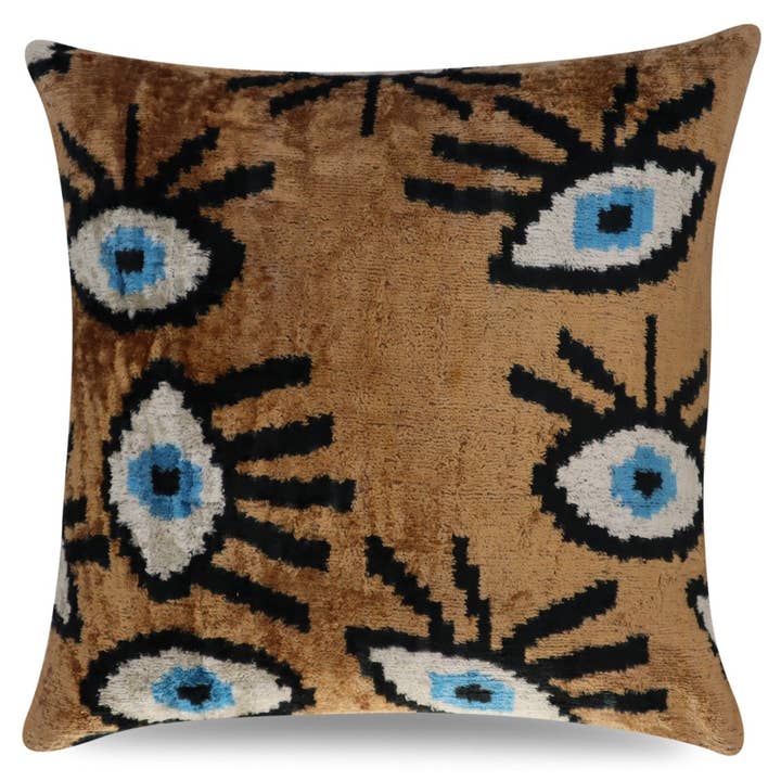 Canvello - Wholesale Throw/Decorative Pillow - Canvello Handmade Luxury Handmade Velvet Silk Evil Eye Throw Pillow With Down Insert17