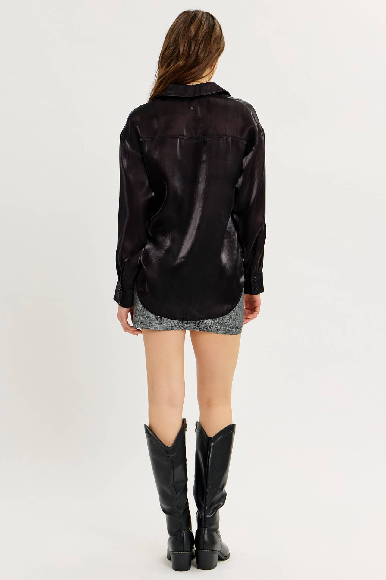 idem ditto - Wholesale Skirt - Women's - FESTIVE ESSENTIAL METALLIC MINI SKIRT WITH FRONT SLIT17