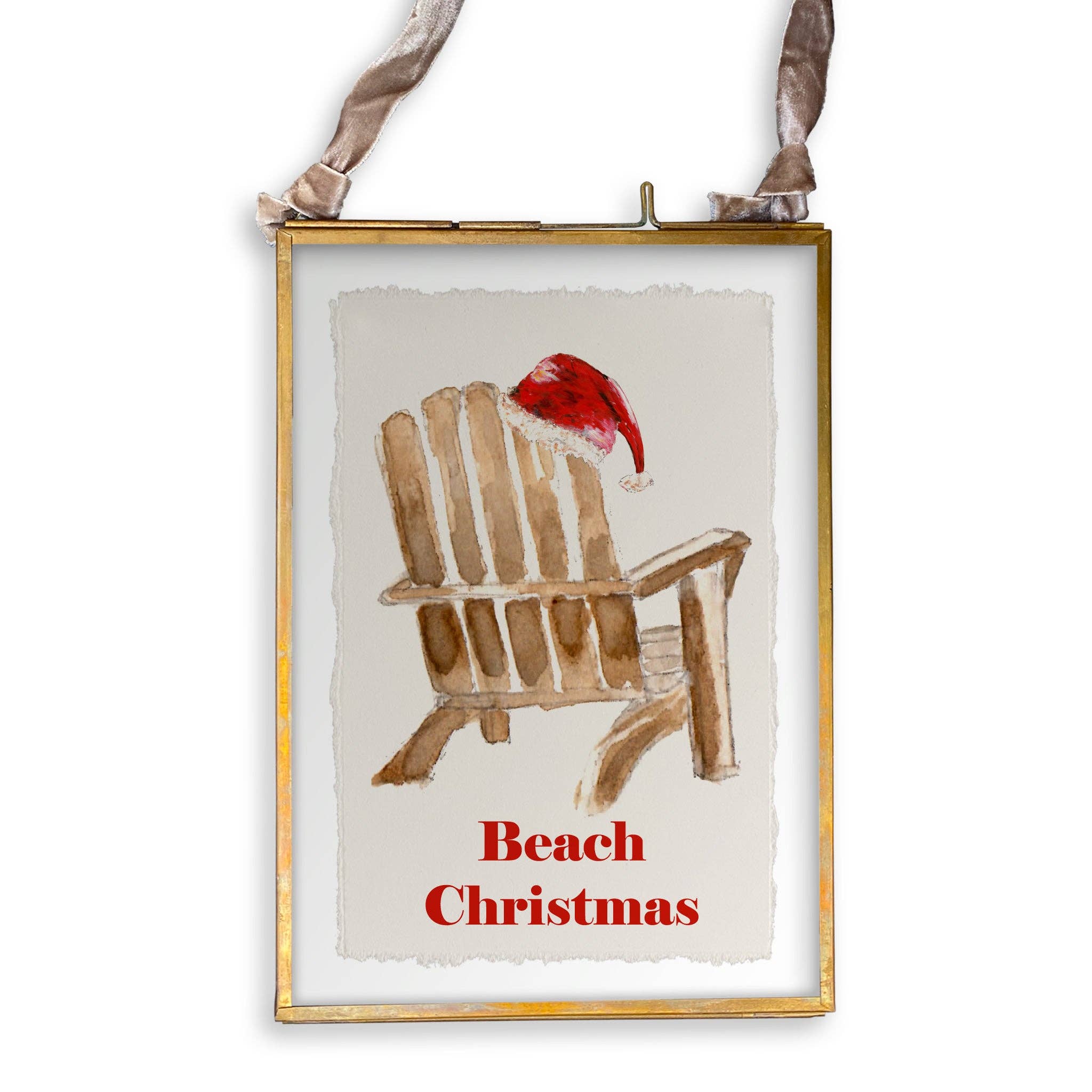 French Graffiti - Wholesale Theedoek - Strandstoel met kerstmuts13