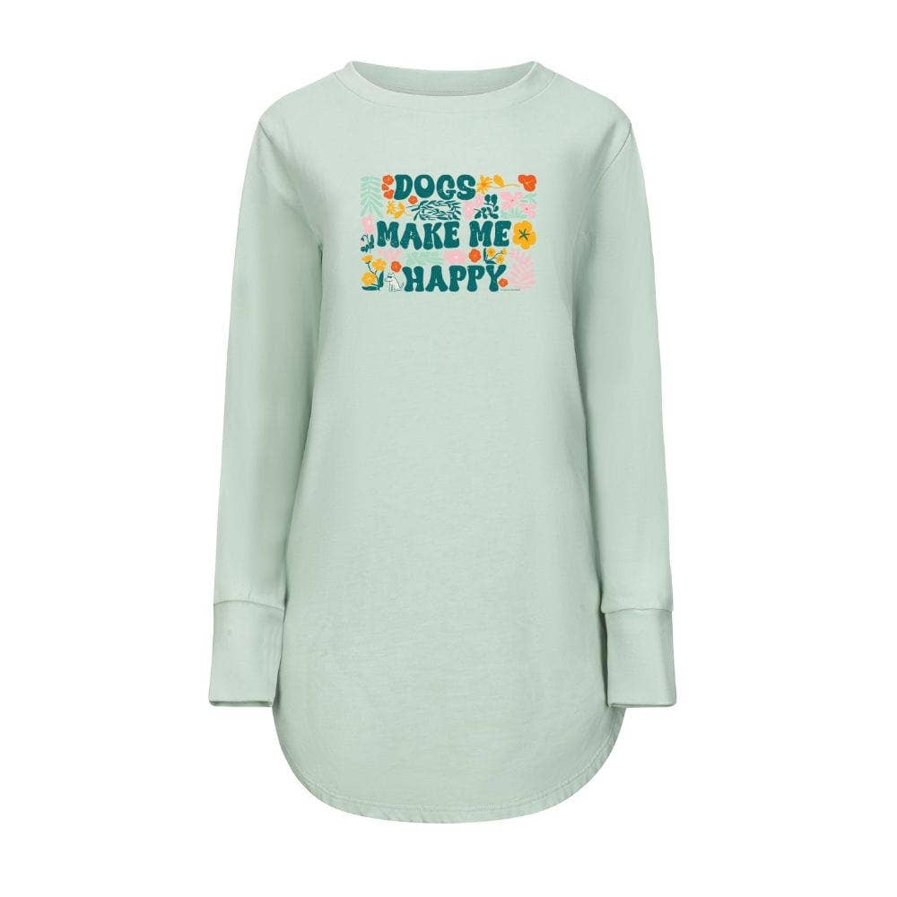 Teddy the Dog – wholesale Dress – Women's – Dogs Make Me Happy - Sweatshirt Dress2
