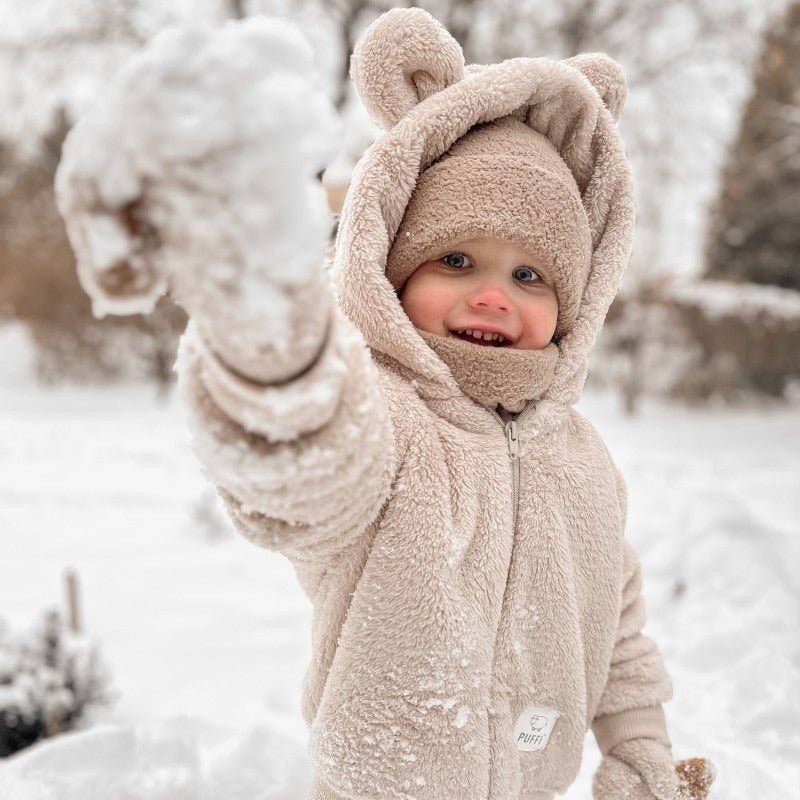 PUFFI - Vendita all'ingrosso Felpa con cappuccio - Bambini - Felpa per bambini TEDDY LIGHT BEIGE1