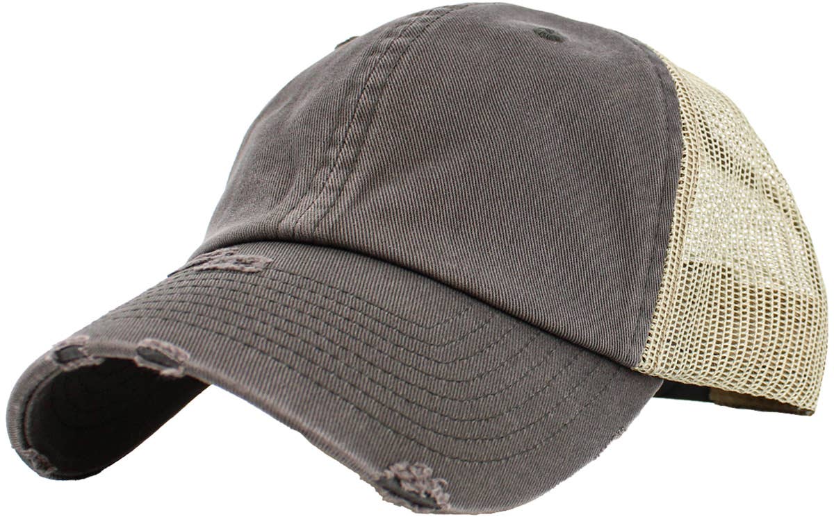 KBETHOS – Großhandel Basecap – Unisex – Vintage-Trucker-Cap mit Mesh-Einsätzen56
