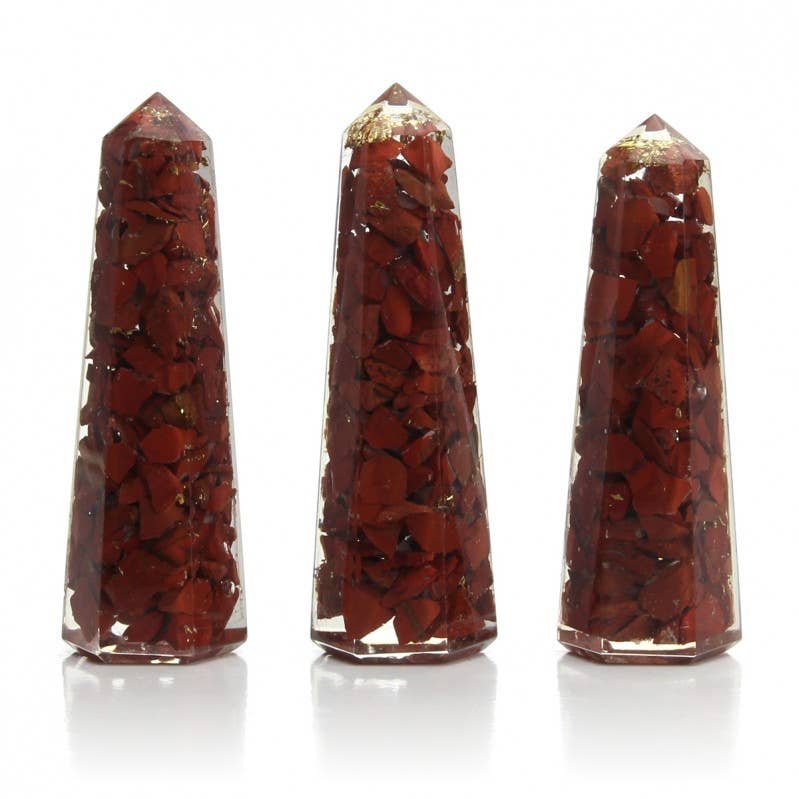 UniArt – wholesale Andlig sten/kristall – Orgonit spets med naturliga stenar, 6,5 cm hög6