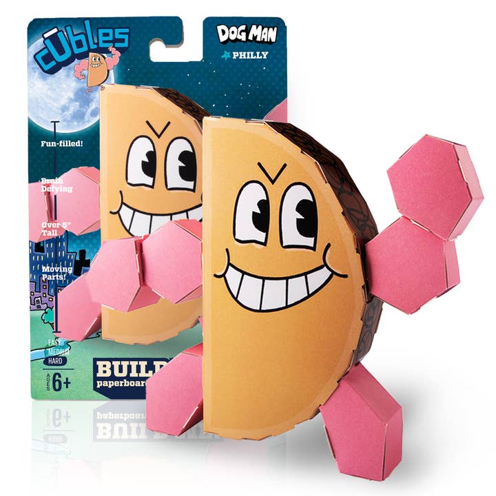 Dog Man | Philly Cuble for wholesale by Cubles | Paperboard Character Kits