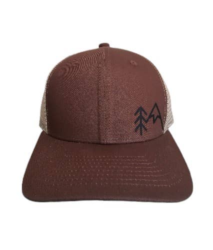PNW Apparel - Wholesale Trucker Hat - Unisex - Mountains Trees Trucker Hat - Mesh Back Snapback Cap20