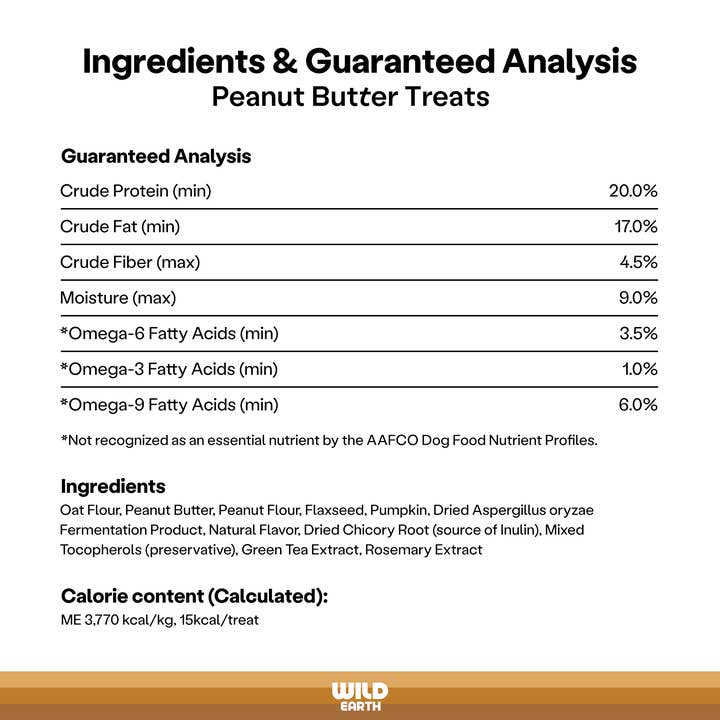 Wild Earth - Wholesale Pet Treats - Dog - Superfood Dog Treats With Koji, Peanut Butter (5oz)3