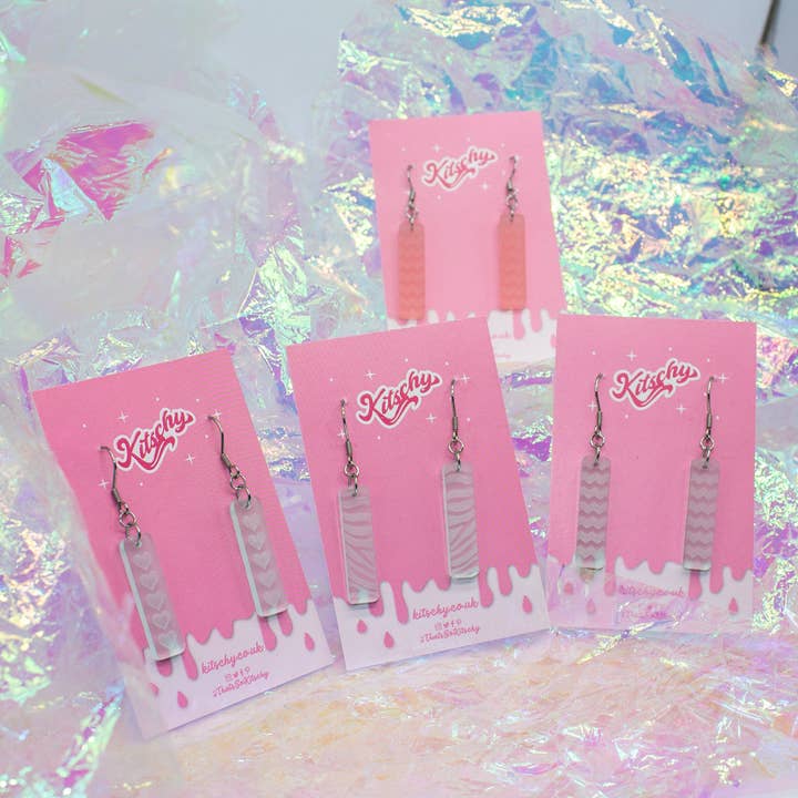 Deity Artsy Pattern Earrings Laser Cut Acrylic for wholesale by Kitschy