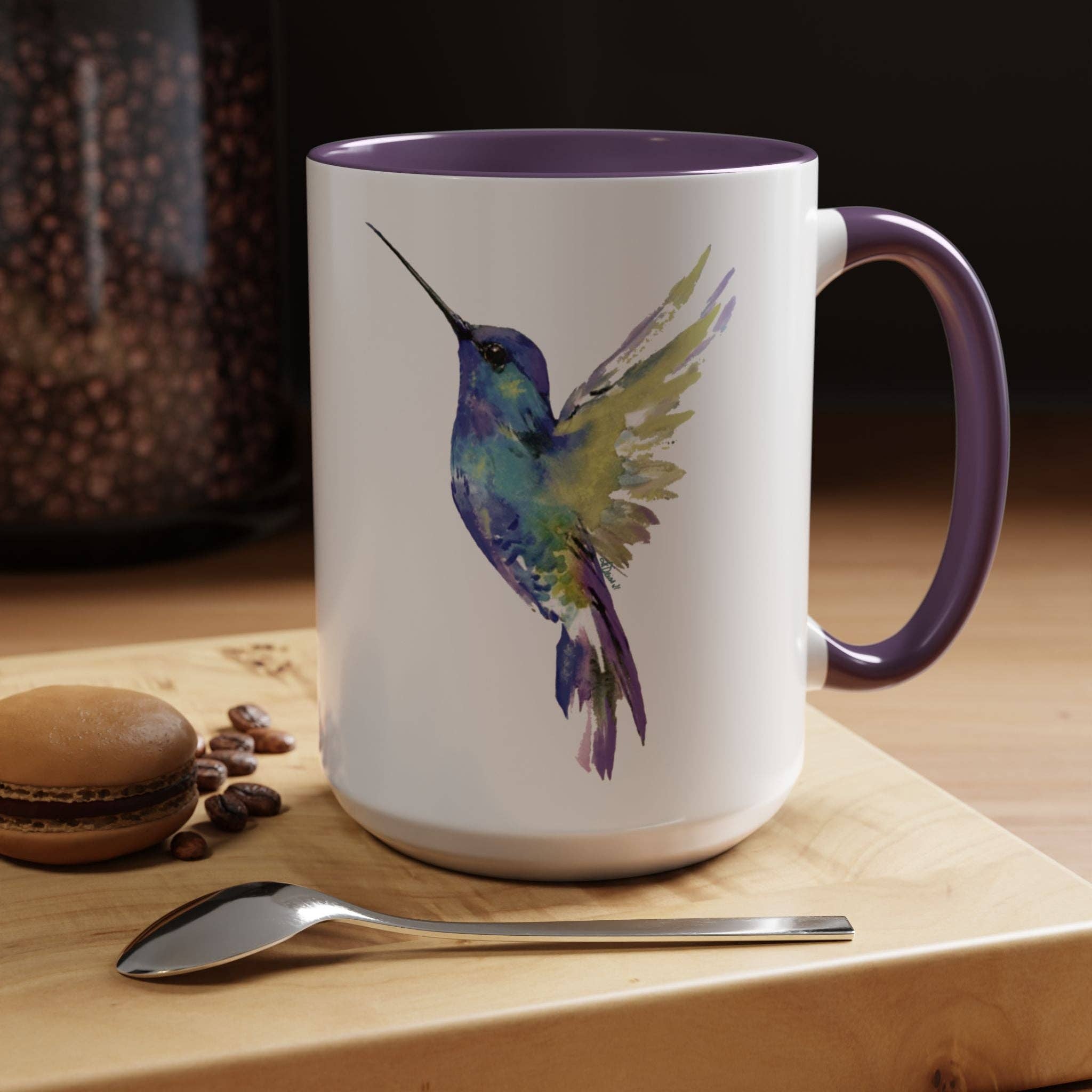 Blue Cava - Wholesale Coffee Mug - Hummingbird Two Tone Ceramic Mug - 11oz & 15oz30