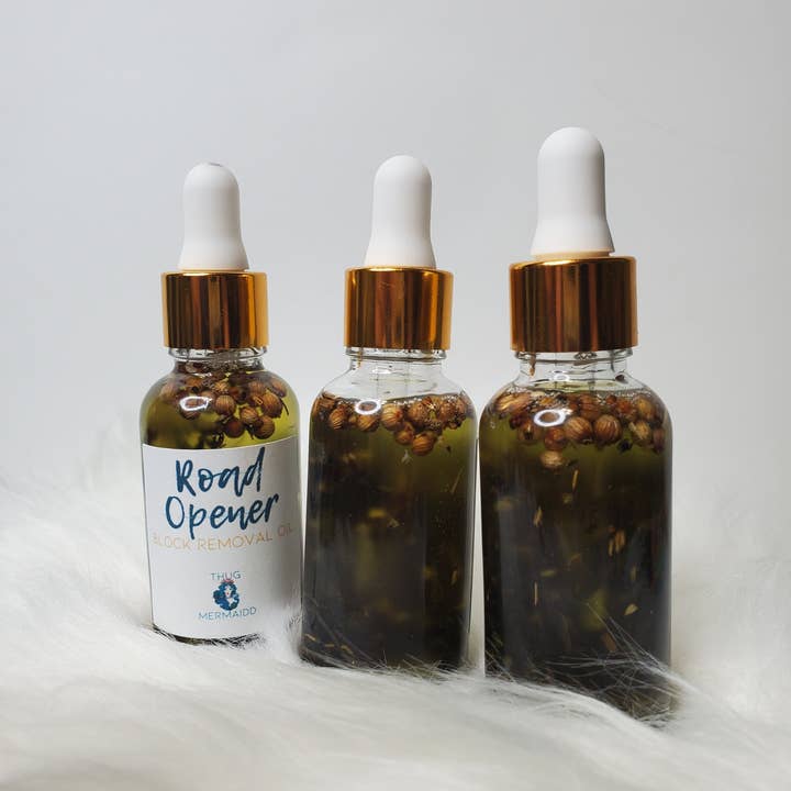 THUG MERMAIDD - Wholesale Essential Oil - ROAD OPENING Block Removal Oil - , Manifestation Oil, Spell Oil, Ritual Oil, Anointing Oil, Block Removal, New Beginnings
