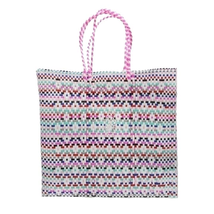 MEDIUM PINK PATTERNED TOTE BAG SHOULDER STRAP for wholesale by Lola's Bag by Georgina Herrera