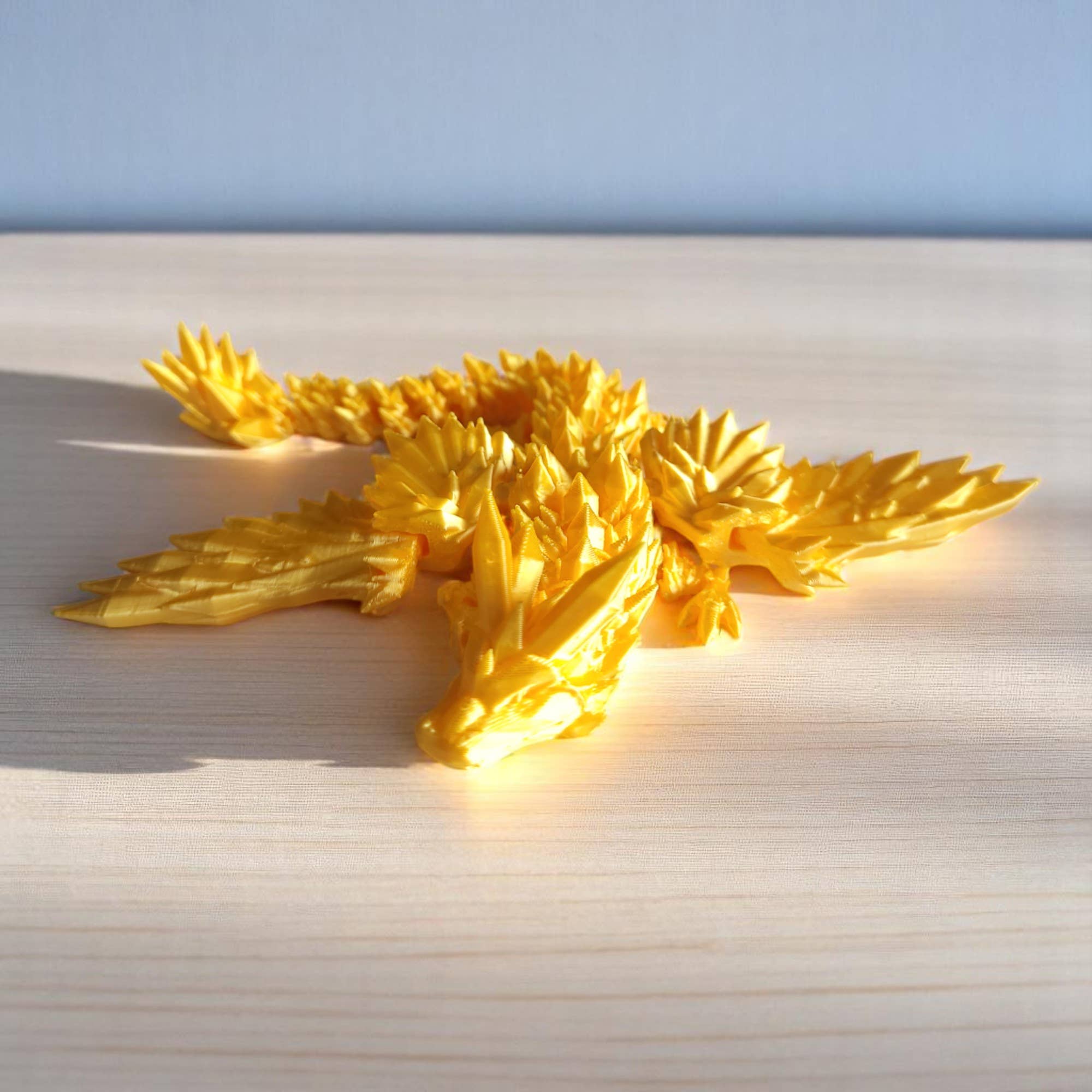 PowerTRC 3D Print - Wholesale Party Favor - 3D Printed Articulated Crystal Dragon with Wings (Large)6