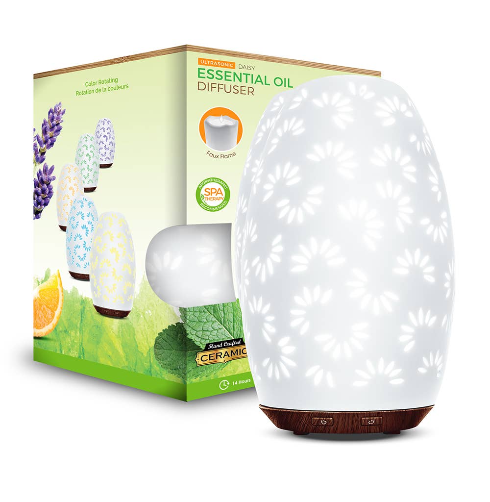 Greenair Inc. - Venta al por mayor Difusores eléctricos - Difusor Daisy: hecho a mano con arcilla de caolín 2