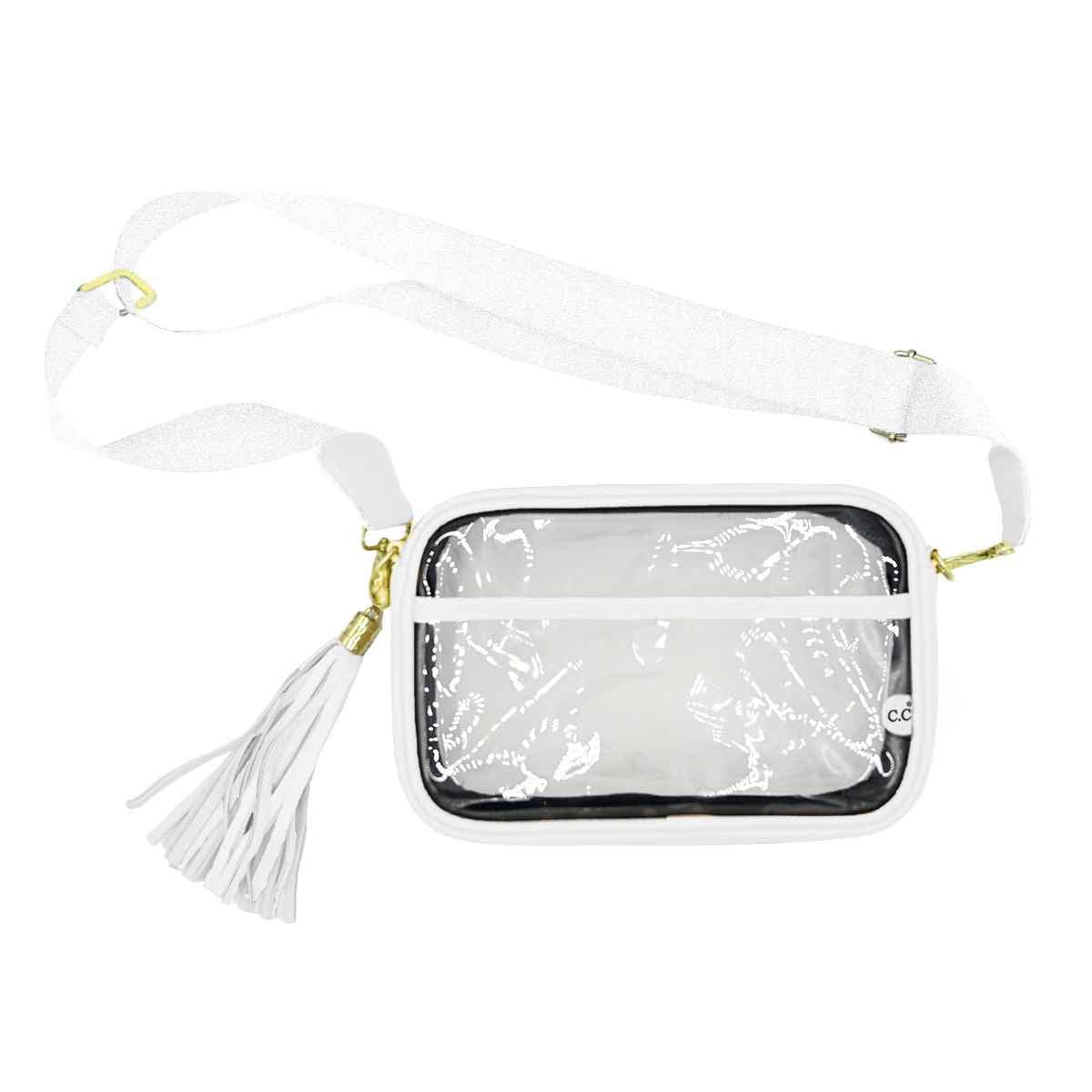 MiMi Wholesale - Wholesale Crossbody Bag - Women's - BGS4380 Clear Gameday Crossbody Bag With Tassel5