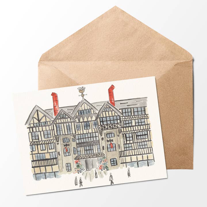 Carte de vœux Liberty London pour la vente par Annie Montgomery Design