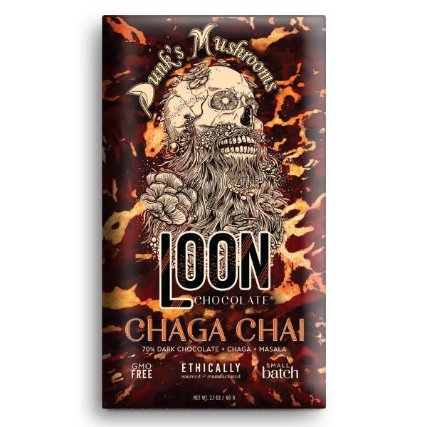 Chaga Chai Dark Chocolate for wholesale by Loon Chocolate