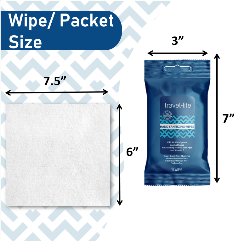 LA Fresh - Vente Désinfectants pour les mains - Lingettes désinfectantes pour les mains Travel Lite à 65 % d'alcool - 10 ct Soft Pack7