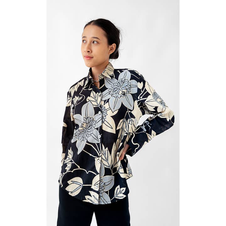 NEW | Organic Button-up Shirt Cotton | Onyx for wholesale by Balizen Direct from Bali