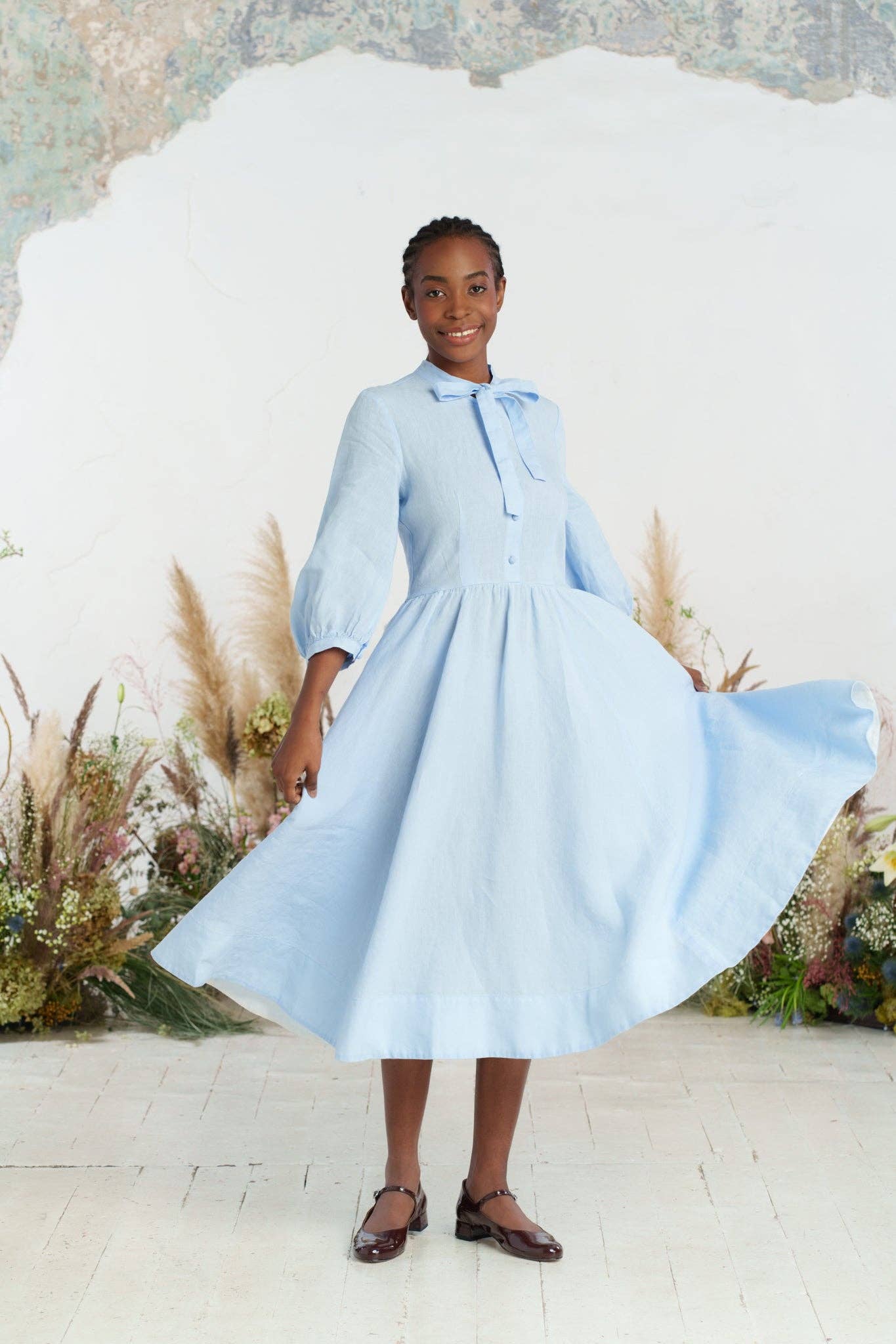 Son de Flor - Wholesale Dress - Women's - Jasmine Dress, 3/4 Sleeve2