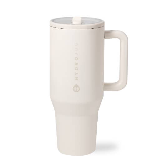 Cream HydroJug 32 oz Traveler Tumbler for wholesale by HydroJug