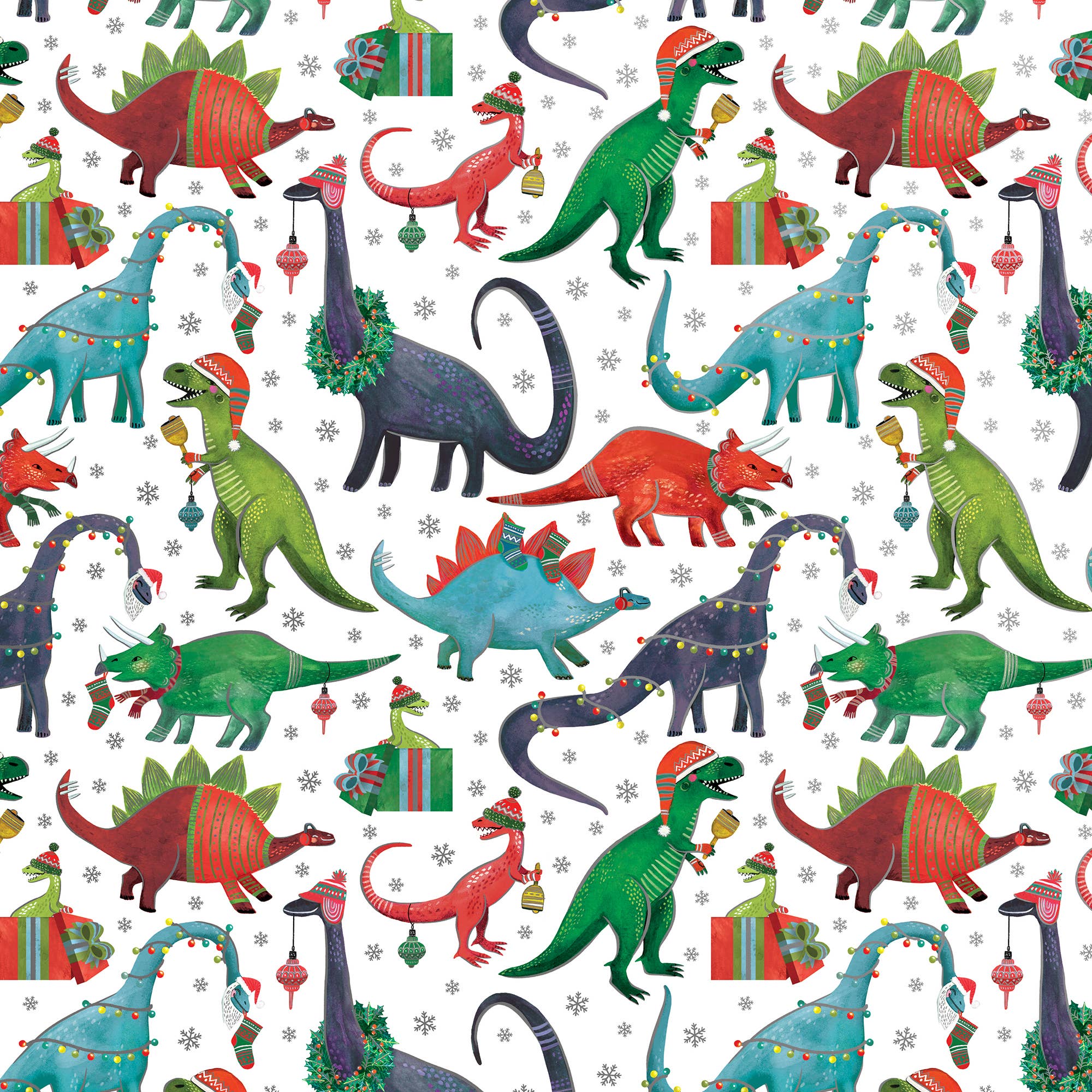Jillson & Roberts - Wholesale Wrapping Paper Roll - Decked Out Dinosaur - Wrap - Jumbos CLOSEOUT0
