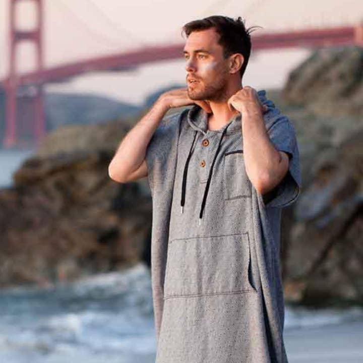 West Path - Wholesale Robe - Unisex - Surf Poncho Changing Robe Lightweight Hooded Towel
