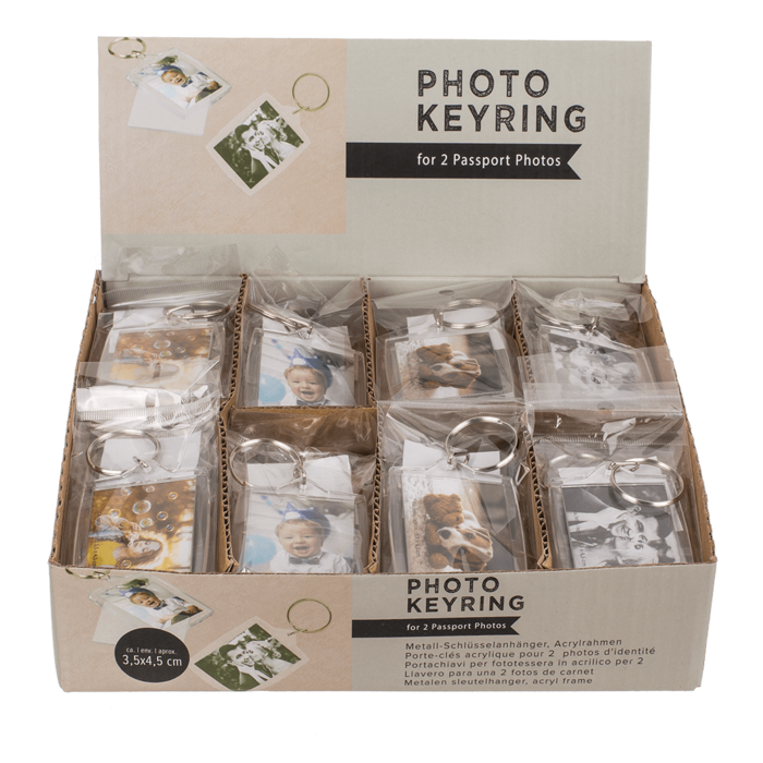 Out of the blue KG - Wholesale Keychain - Unisex - Acrylic keyring for two passport photos,1