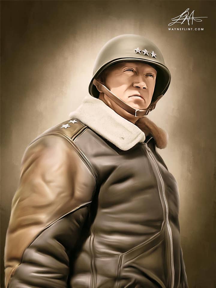 George S. Patton for wholesale by Wayne Flint Digital Portraits