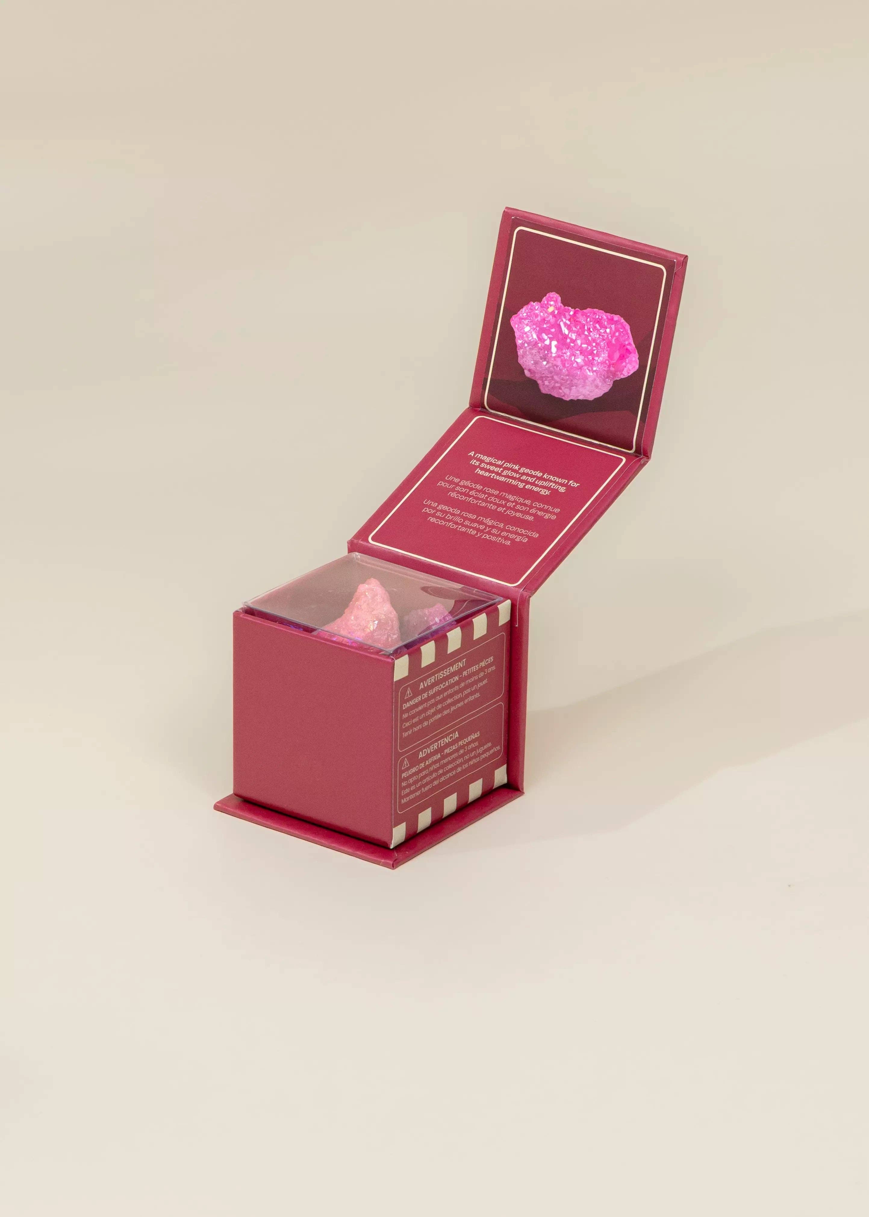 Coco Village – wholesale Decorative tabletop object – Collectible Mineral - Pink Geode3