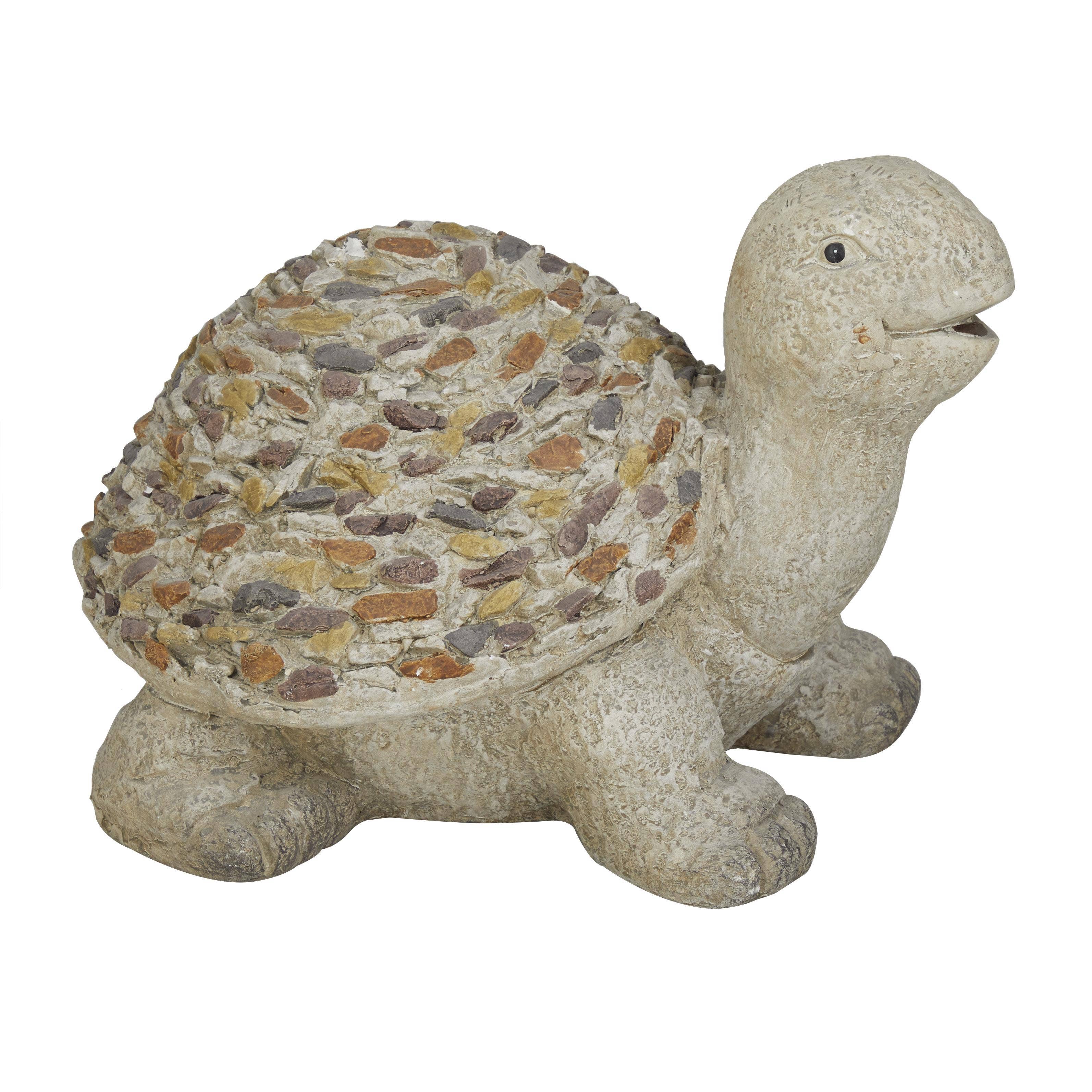 Import Corner - Wholesale Sculpture - A-66930: POLYSTONE TURTLE 14"W, 10"H2
