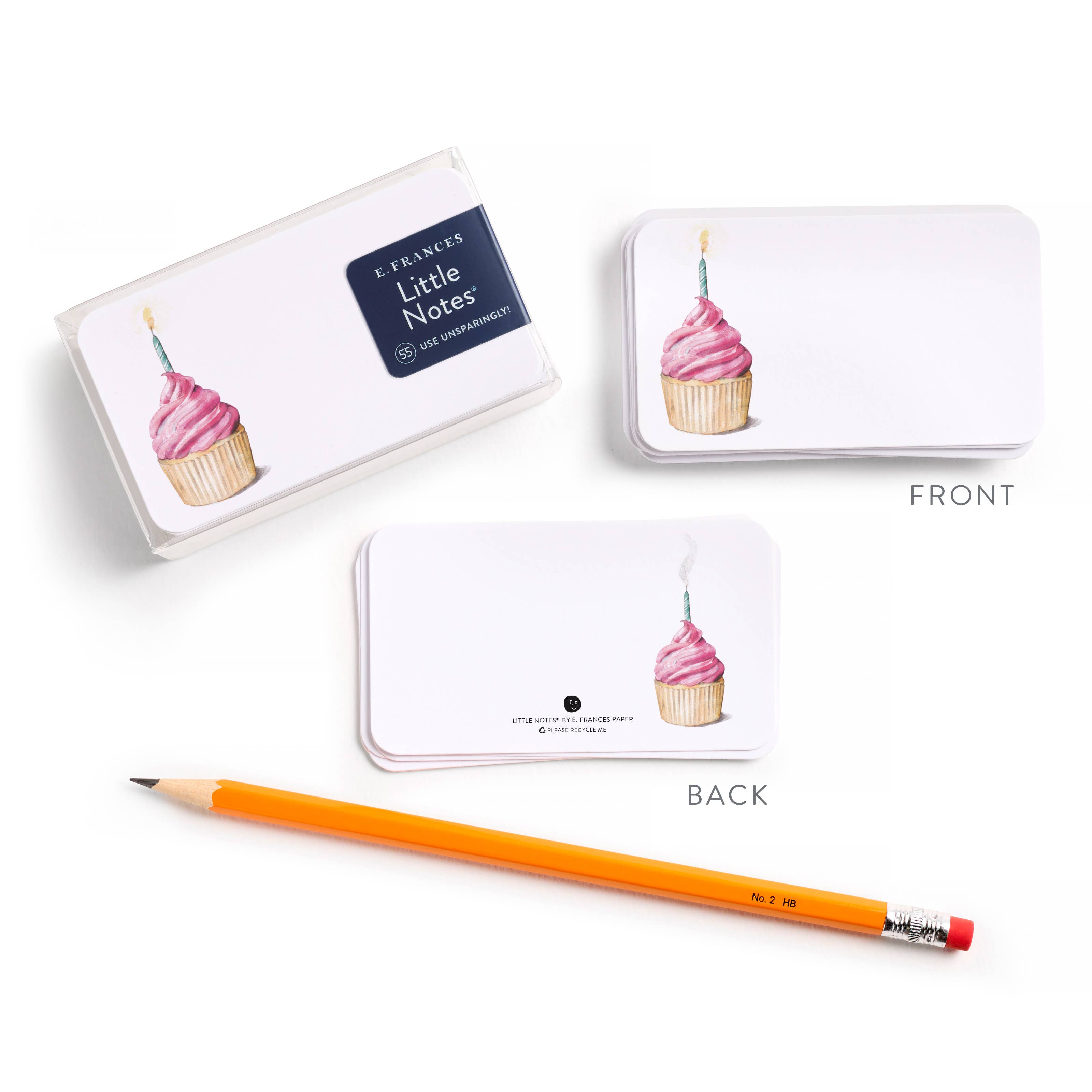 E. Frances Paper - Wholesale Stationery/Notecard Set - Pink Cupcake Little Notes®1