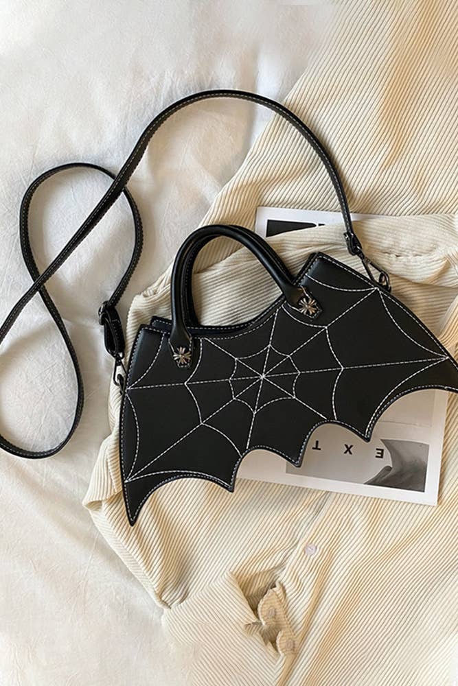 UNISHE - Wholesale Top Handle Bag - Women's - Halloween Bat PU Handbag ZK2205