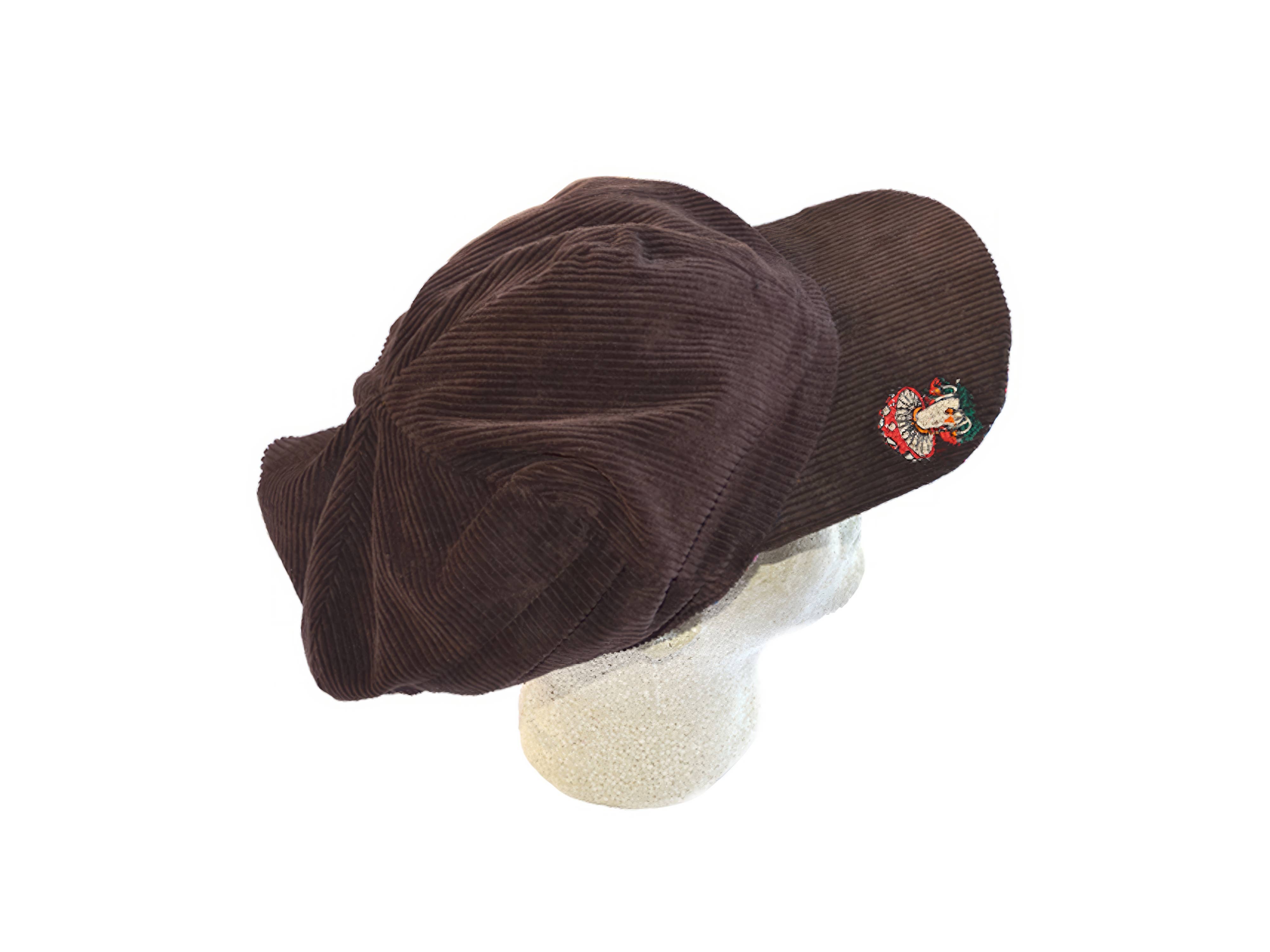 Gypsy Rose – wholesale Baseball cap – Women's – Corduroy Reversible Mushroom Embroidery Applejack Hat0