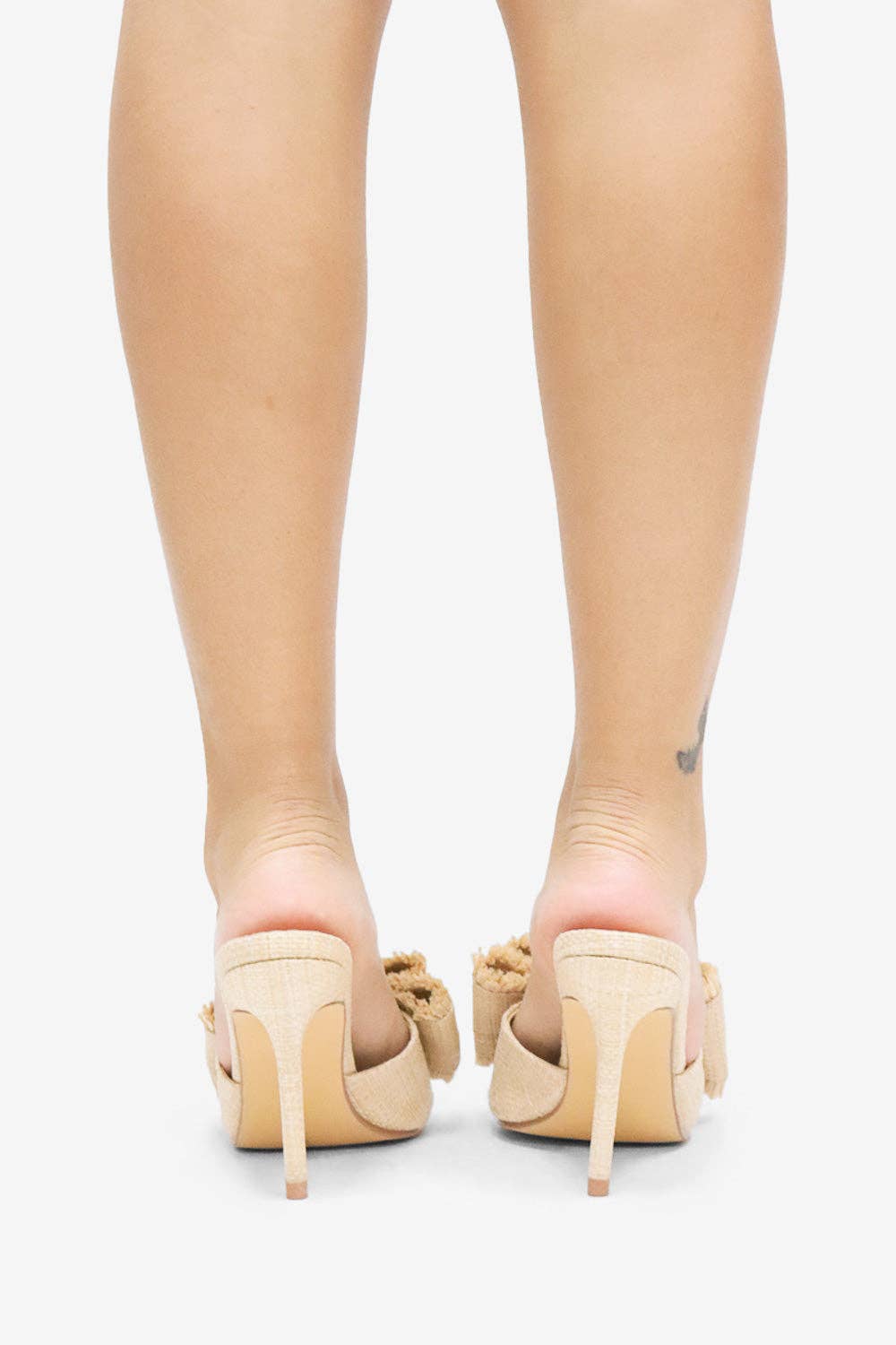 Lemonade Shoes - Wholesale High Heels - Women's - BEACH HOUSE - Raffia Bow Mules, Woven Finish, Stiletto Heel13