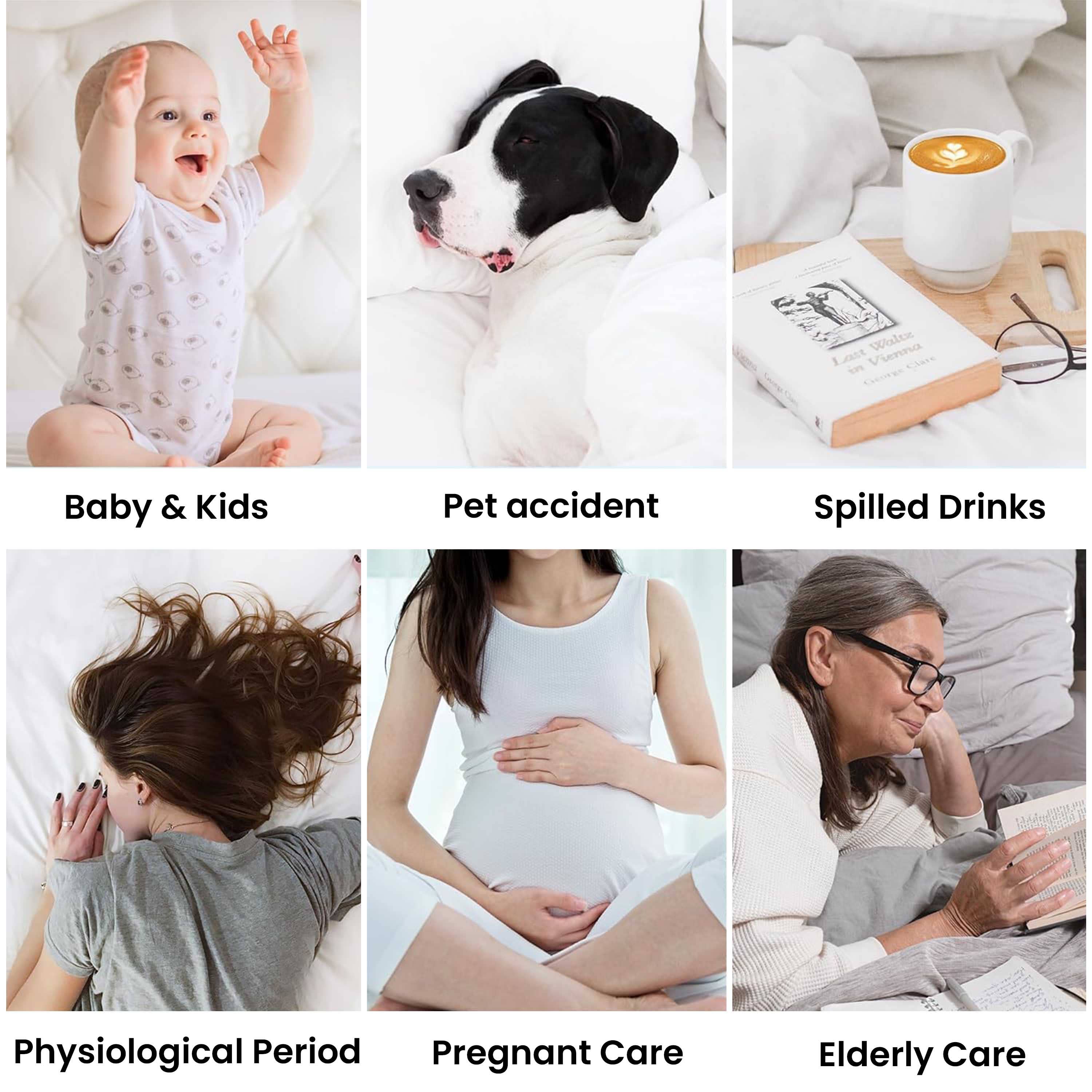 White Mattress Protector-Breathable Deep Pocket (30cm) Bed Cover for wholesale on Faire1