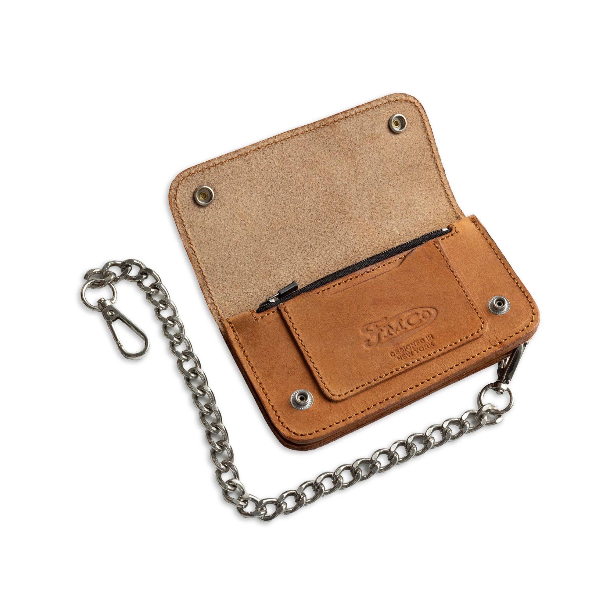 SMALL TRUCKER - Vegetable Tanned Leather Wallet Heritage Rust for wholesale on Faire2