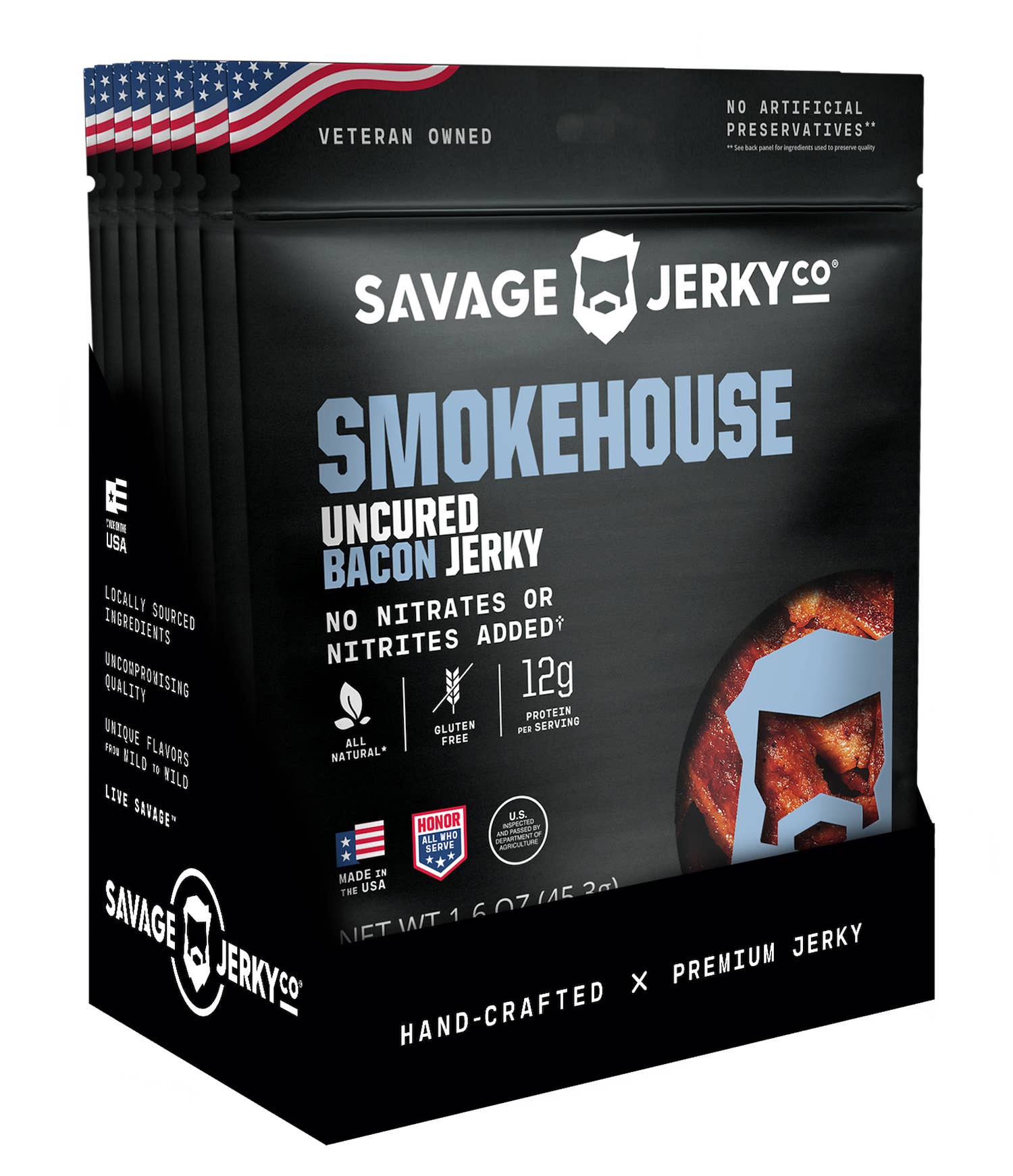 Savage Jerky - Wholesale Jerky - Smokehouse 8ct