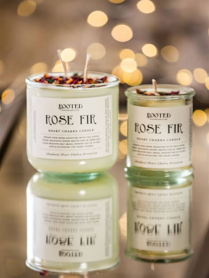 Vela Chakra Abeto Rosa para venta al por mayor de Rooted Apothecary