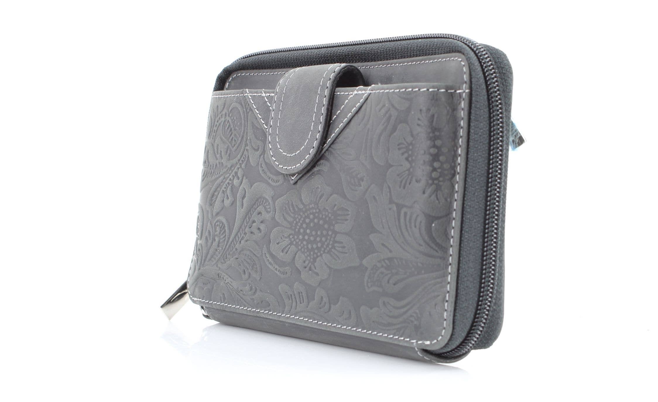 Leather Impressions Inc - Wholesale Wristlet - American Bison Floral Tooled Ladies Wristlet10