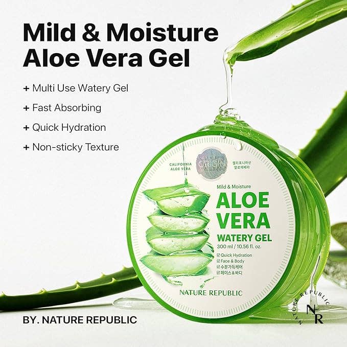 Sol Beauty Lab - Wholesale Facial Moisturizer - Nature Republic MILD & MOISTURE ALOE VERA WATERY GEL1