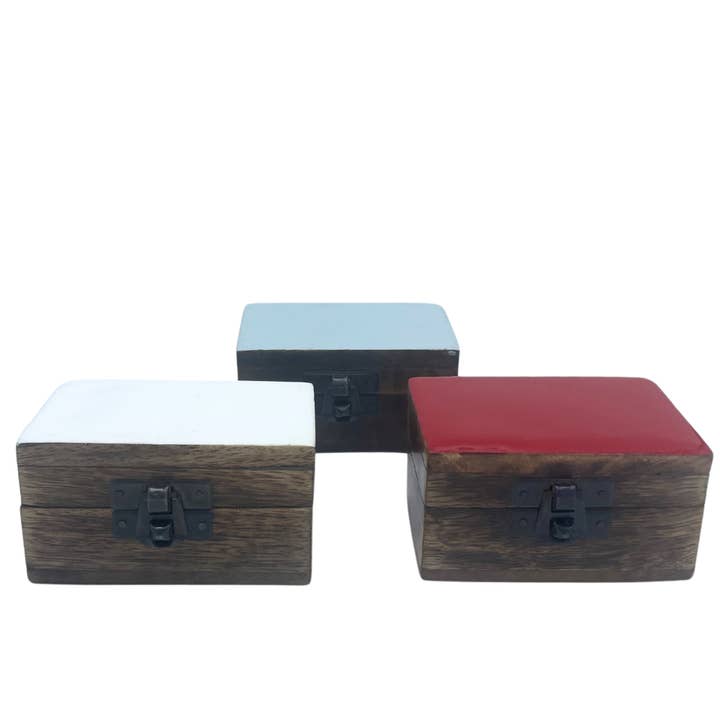 AW Artisan - Wholesale Jewelry Box/Organizer - Wooden Pill Box 9x5x4cm - Assorted5