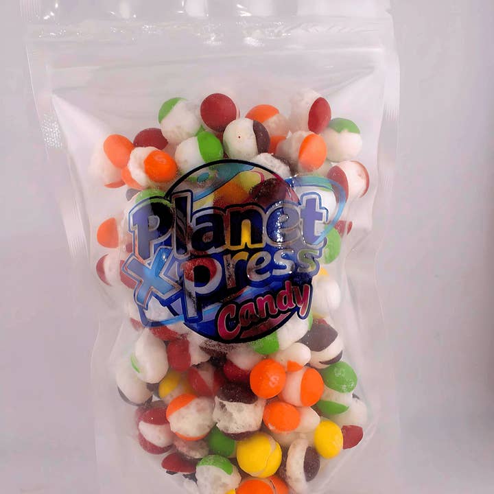 Alpha Wholesale - Vente Bonbons durs - Gems d'Orbite Lyophilisés Planet Xpress Croquants, Bonbons Colorés Thématiques de l'Espace Lyophilisés
